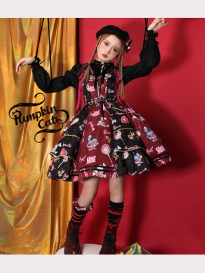 Pumpkin Cat Creepy Sugar Lolita Style Dress JSK / SK (PC01)